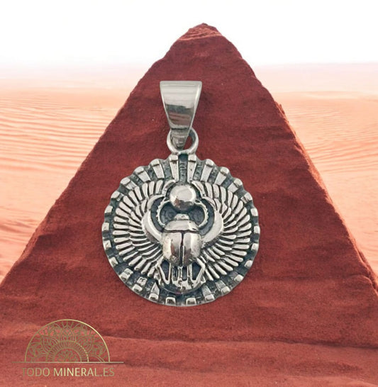Colgante De Plata 925 Escarabajo Egipcio 18 mm 50492 TODOMINERAL