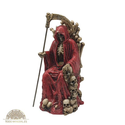 Figura En Resina Santa Muerte Roja 17 Cms Aprox 600103309 TODOMINERAL