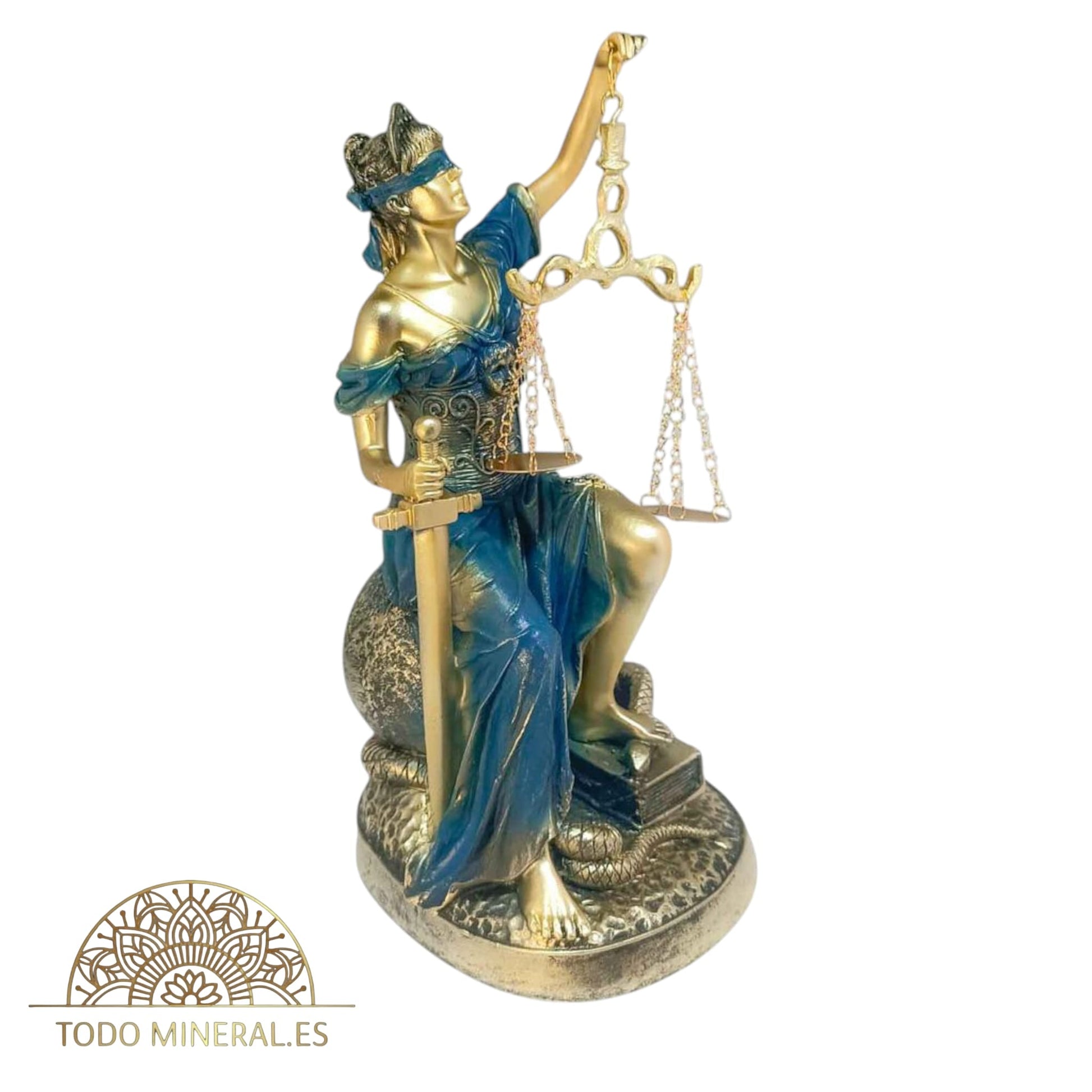 Figura En Resina Diosa De La Justicia Sentada 27 Cms Aprox 600102172 TODOMINERAL