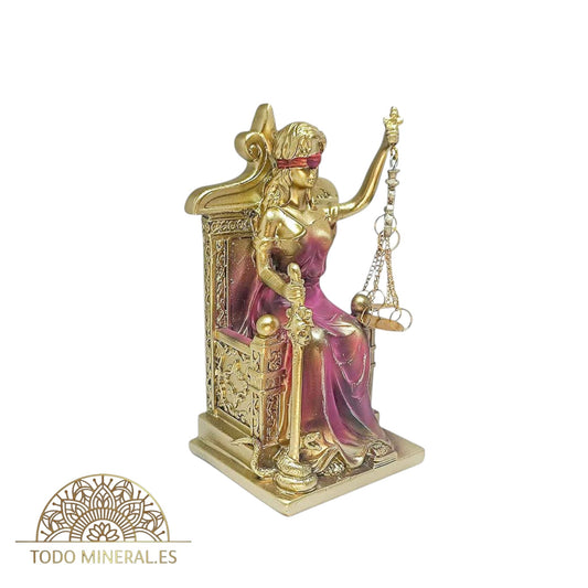 Figura En Resina Diosa De La Justicia Sentada 19 Cms Aprox 600102860 Color Rosa TODOMINERAL