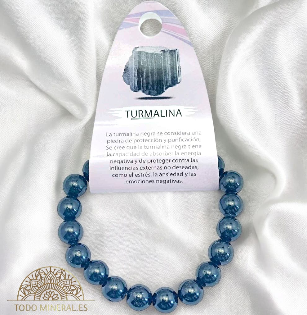 Pulsera Piedra Natural Turmalina 10 mm PULSERAS MINERALES