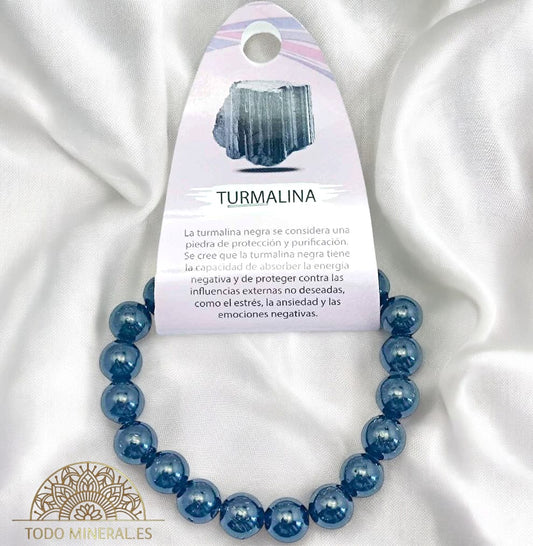 Pulsera Piedra Natural Turmalina 10 mm PULSERAS MINERALES
