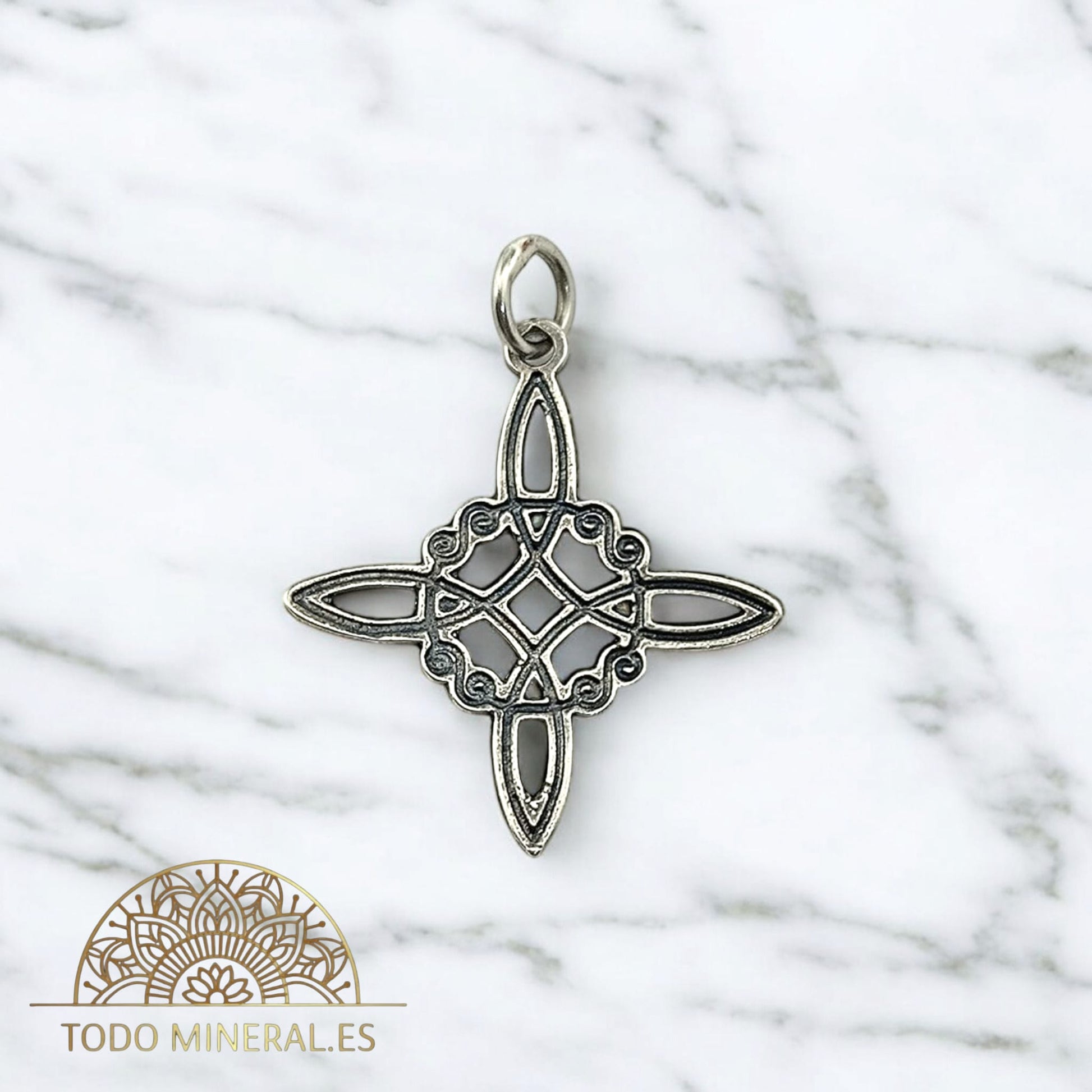 Colgante Plata 925 Nudo De Bruja 27 mm Aproximadamente TODOMINERAL