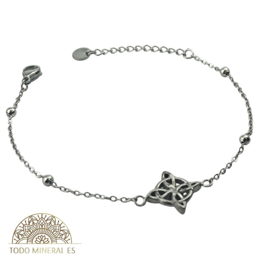 Pulsera Acero Con Dije Nudo De Brujas PULSERA ACERO