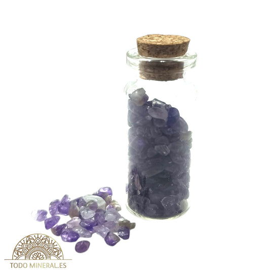 Bote Mineral 20 Gramos Piedra Chips Amatista BOTE MINERALES