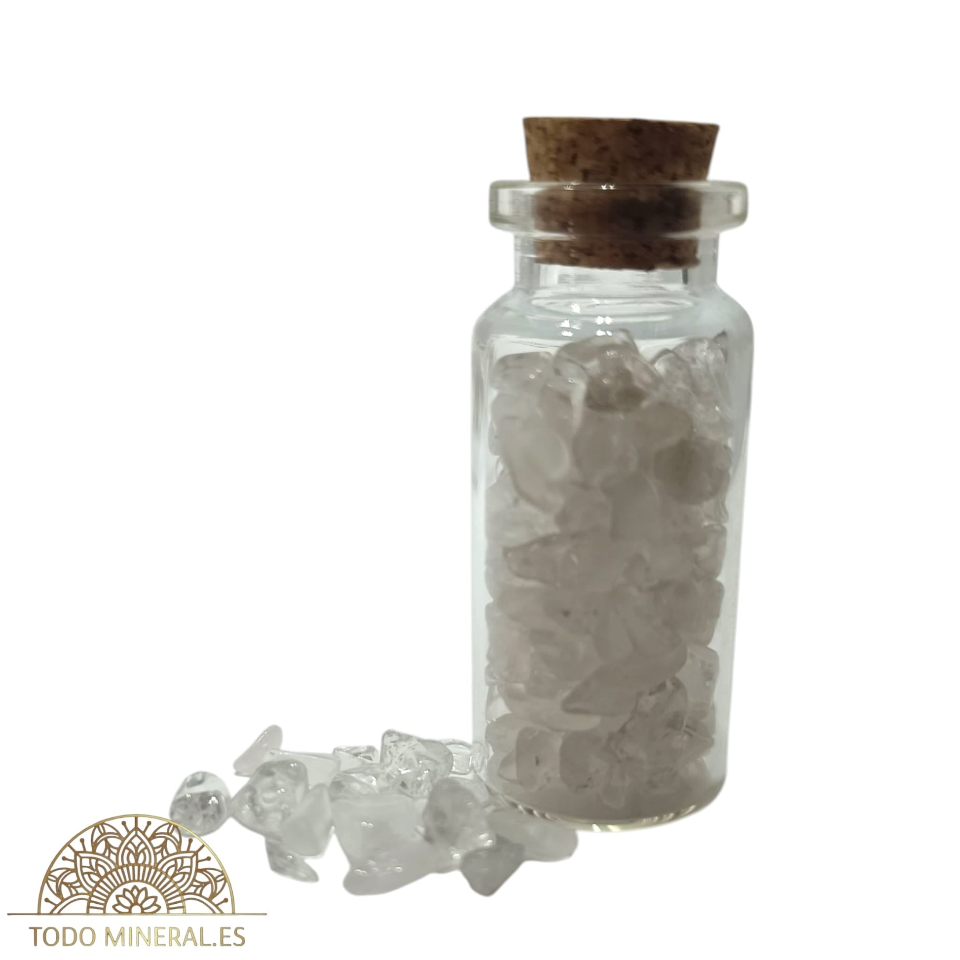 Bote Mineral 20 Gramos Piedra Chips Cuarzo Blanco BOTE MINERALES