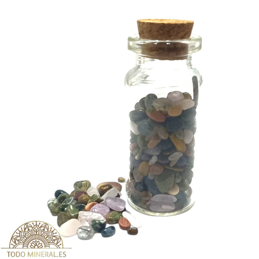 Bote Mineral 20 Gramos Piedra Chips Agata India BOTE MINERALES
