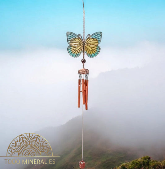 Campana De Viento Mariposa Cristal 67 Cms Aprox 600103317-02 Campanas De Viento