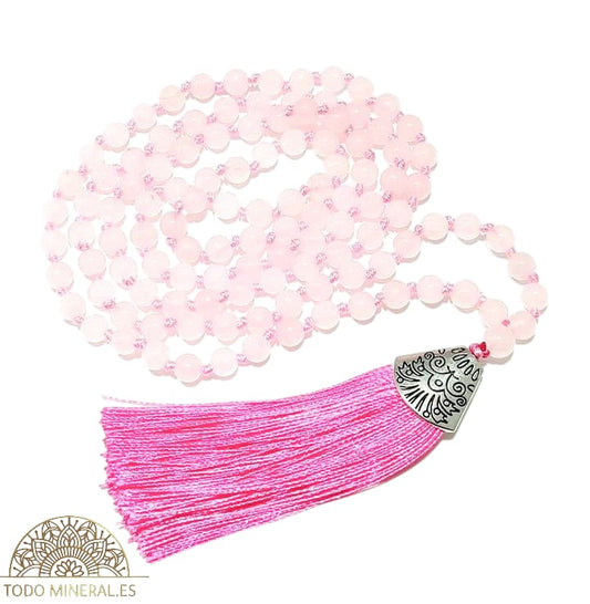 Japa Mala 108 Cuentas Cuarzo Rosa Bola 6 mm 600101466-02 TODOMINERAL