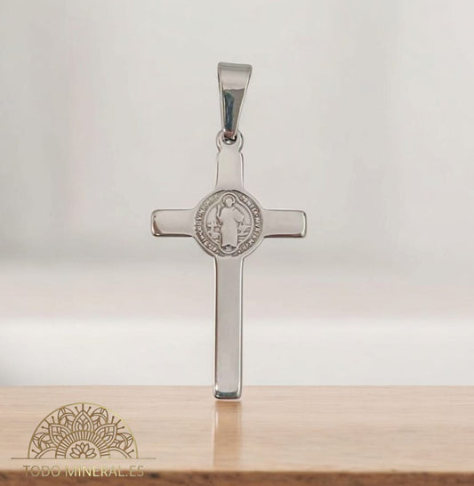 Colgante Cruz de Acero San Bebito 40 mm  600103449-02 COLGANTE ACERO
