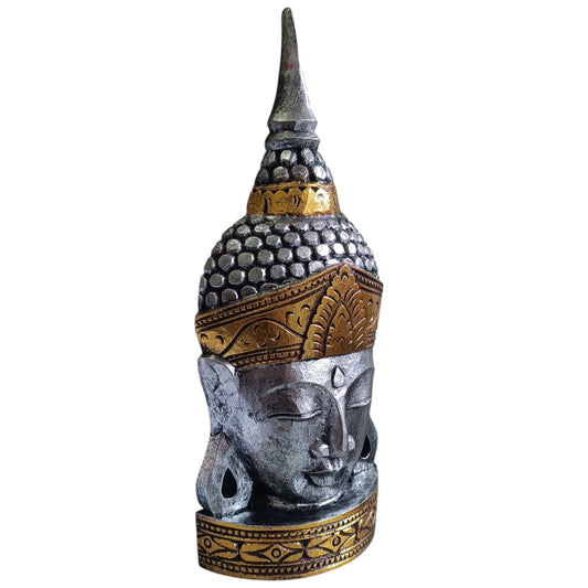 Figura Buda En Madera 50 Cms Apox 8445393184579