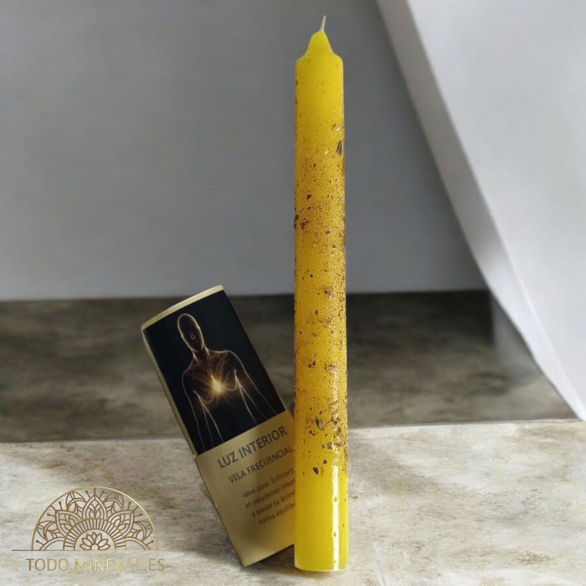 Vela Ritualizada Luz Interior Vela Frecuencial 20 Cms TODOMINERAL