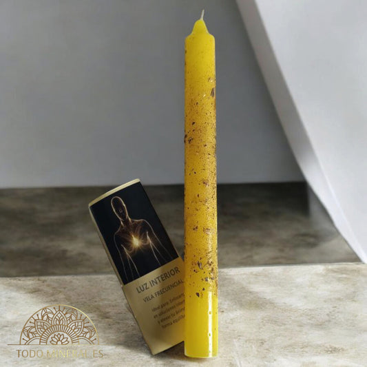 Vela Ritualizada Luz Interior Vela Frecuencial 20 Cms TODOMINERAL