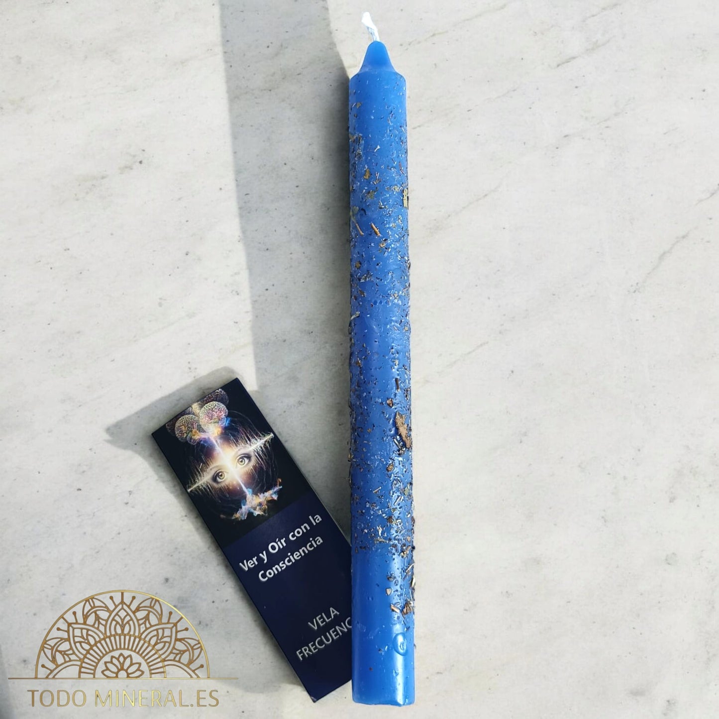 Vela Ritualizada Ver Y Oir Con La Consciencia Vela Frecuencial 20 Cms TODOMINERAL