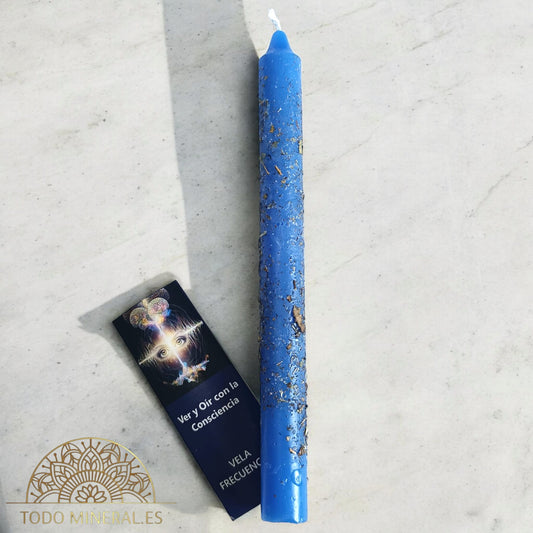 Vela Ritualizada Ver Y Oir Con La Consciencia Vela Frecuencial 20 Cms TODOMINERAL