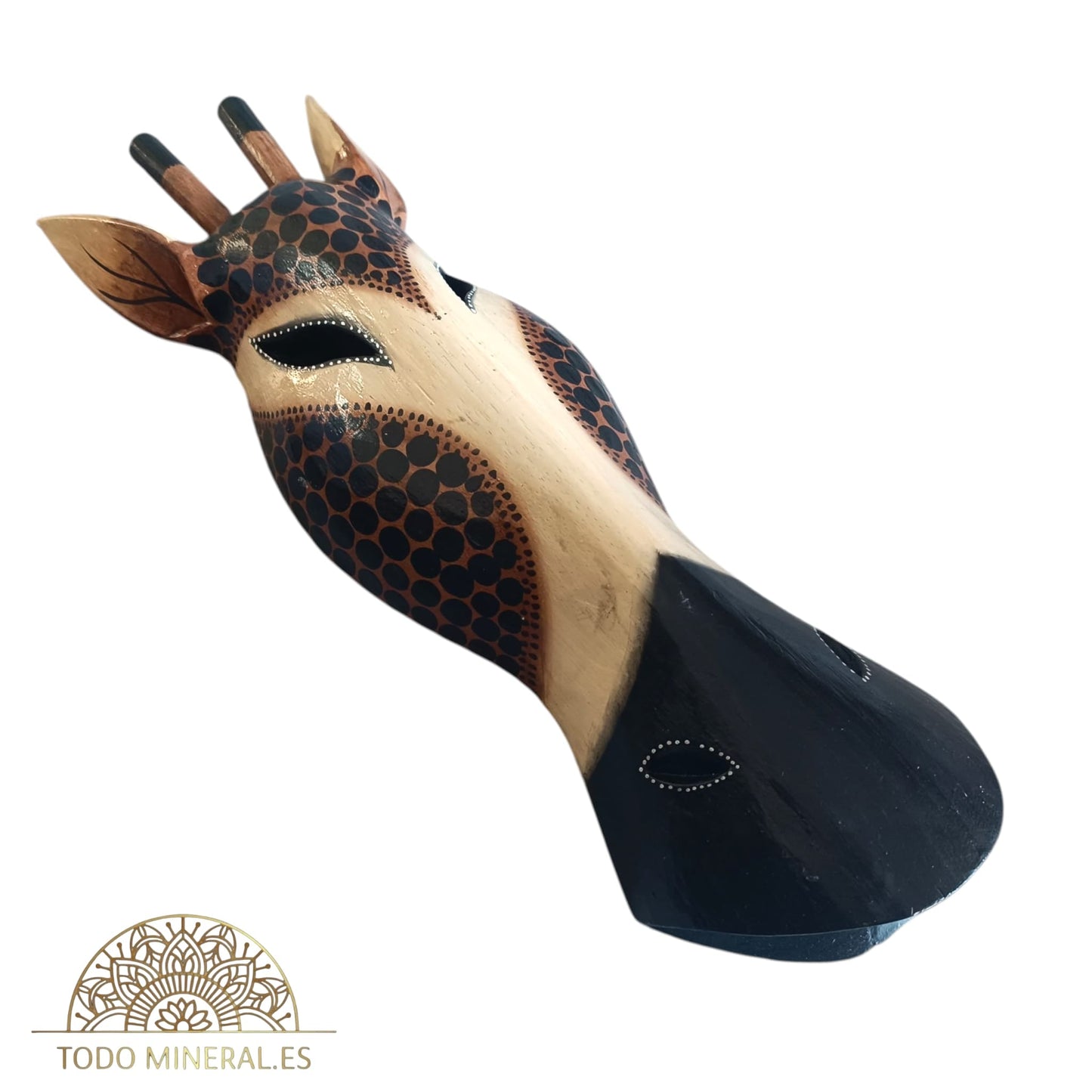 Figura Cabeza Jirafa En Madera Para Colgar 50 Cms Apox 20170054 TODOMINERAL