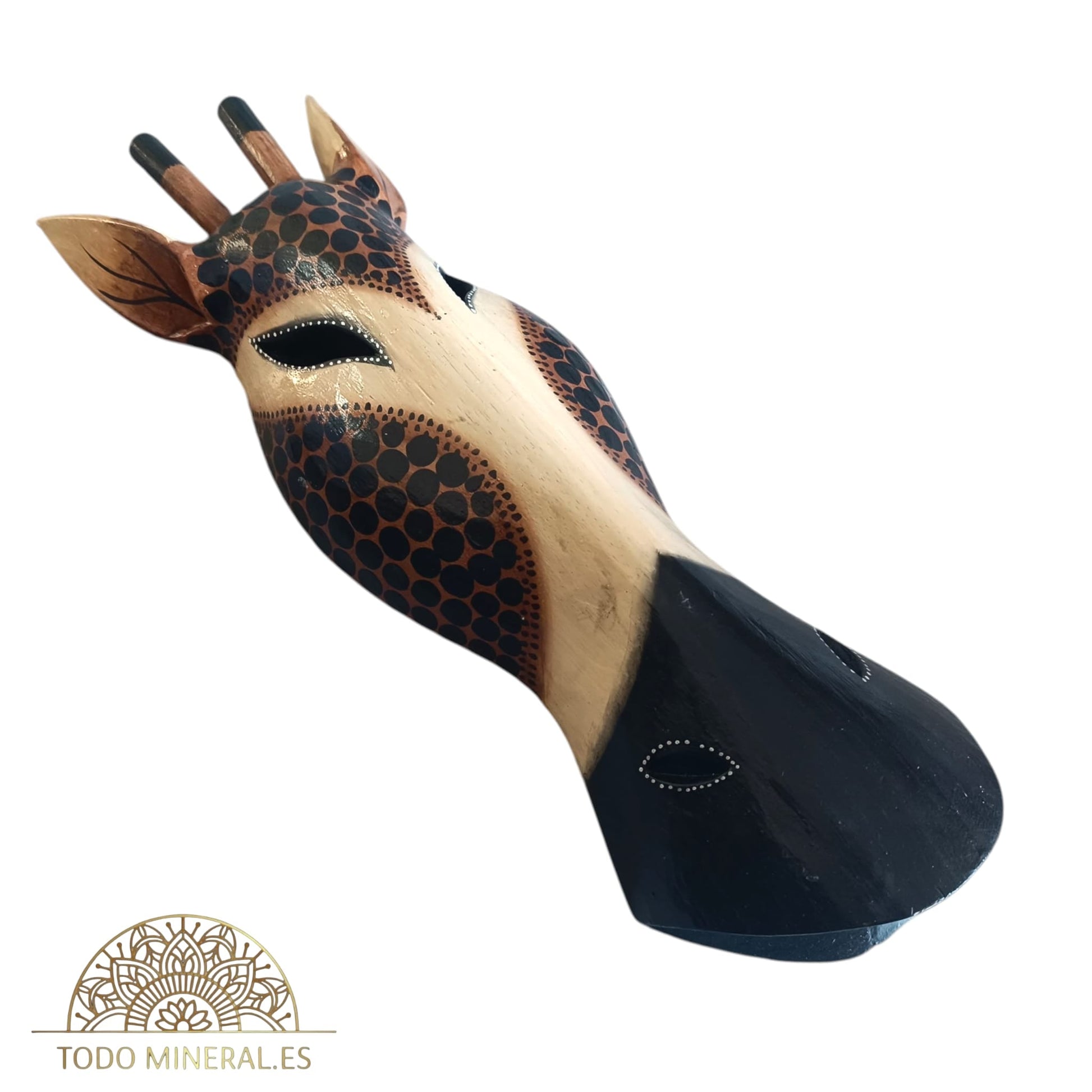 Figura Cabeza Jirafa En Madera Para Colgar 50 Cms Apox 20170054 TODOMINERAL