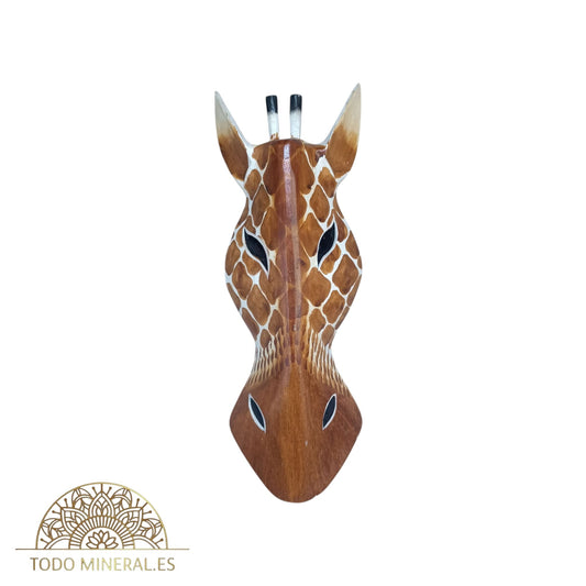 Figura Cabeza Jirafa En Madera Para Colgar 30 Cms Apox TODOMINERAL