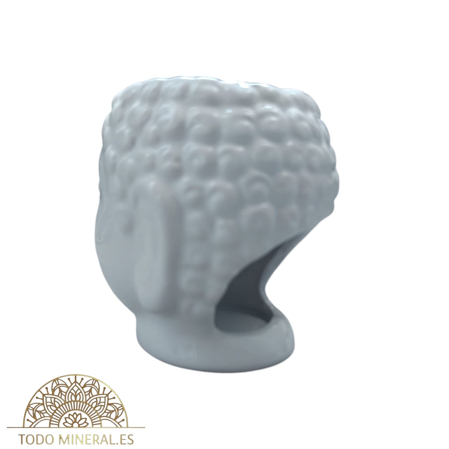 Quemador Aceite Esenciales Cabeza Buda En Ceramica