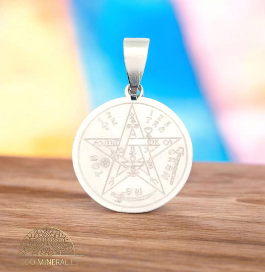 Colgante Acero Medalla Tetragrammaton 25 mm Grabada 60927-07 COLGANTE ACERO