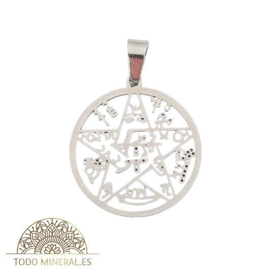 Colgante Acero Medalla Tetragramaton 25 mm 61107-30 COLGANTE ACERO