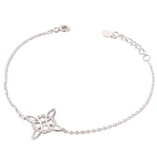 Pulsera Plata 925 Nudo De Brujas 18 Cms TODOMINERAL