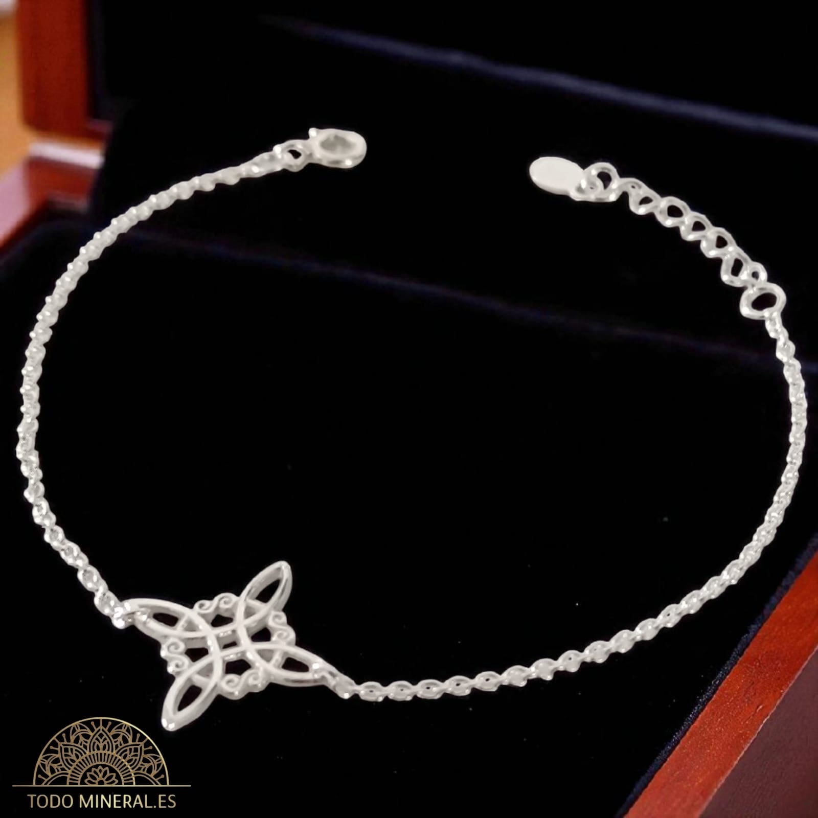 Pulsera Plata 925 Nudo De Brujas 18 Cms TODOMINERAL
