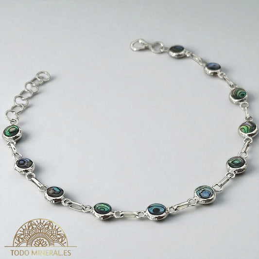 Pulsera Plata 925 Concha Abalon 18 Cms 500203535-01 TODOMINERAL