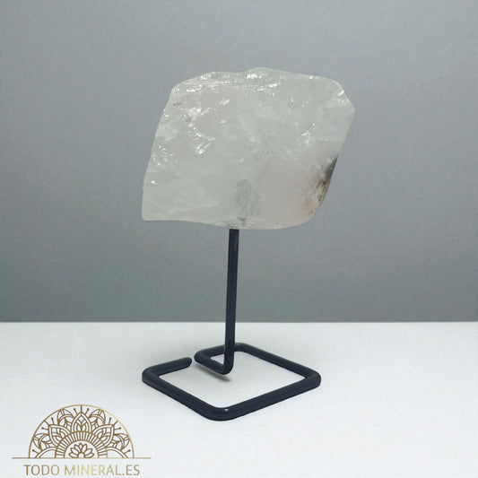 Piedra Natural Cuarzo Blanco Bruto En Base Metal 600202354 TODOMINERAL
