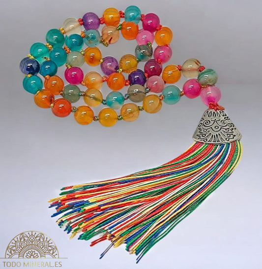 Codigo Sagrado 45 Cuentas Agata Multicolor 8 mm TODOMINERAL
