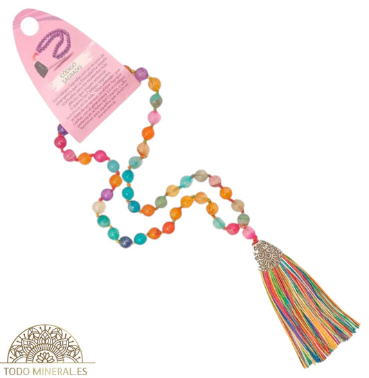 Codigo Sagrado 45 Cuentas Agata Multicolor 8 mm TODOMINERAL