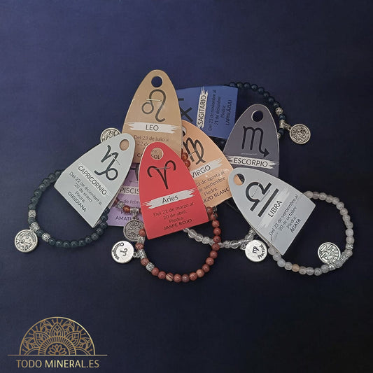 Pulsera Horóscopo Piscis Piedra 6 mm PULSERAS MINERALES
