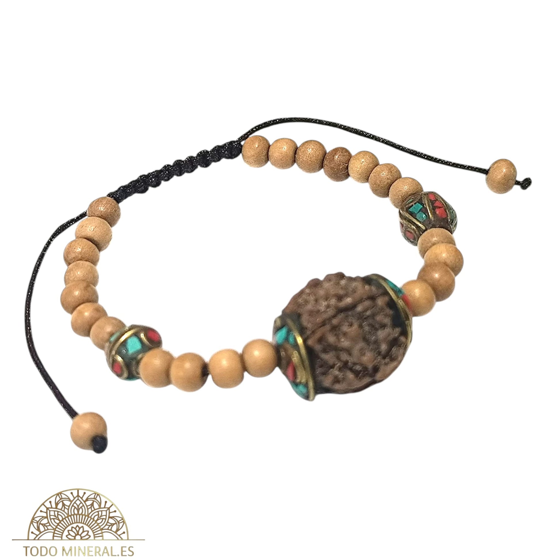 Pulsera Tibetana Ajustable Sandalo 6 mm 600402393 TODOMINERAL