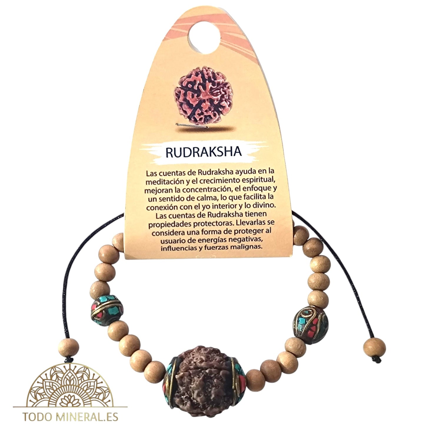 Pulsera Tibetana Ajustable Sandalo 6 mm 600402393 TODOMINERAL