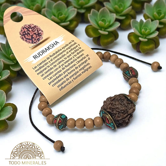 Pulsera Tibetana Ajustable Sandalo 6 mm 600402393 TODOMINERAL