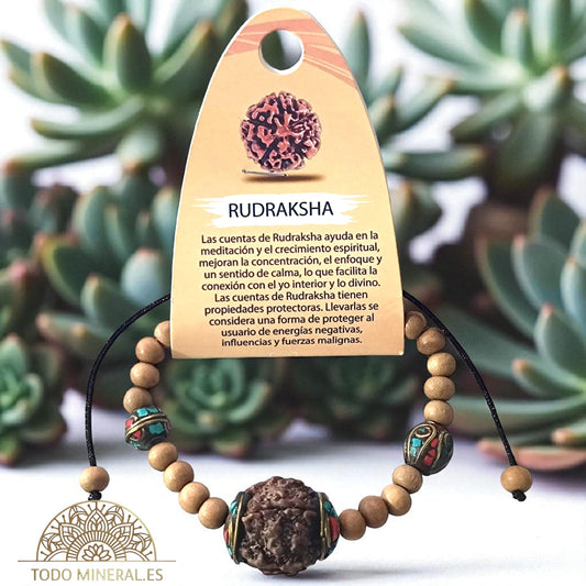 Pulsera Tibetana Ajustable Sandalo 6 mm 600402393 TODOMINERAL