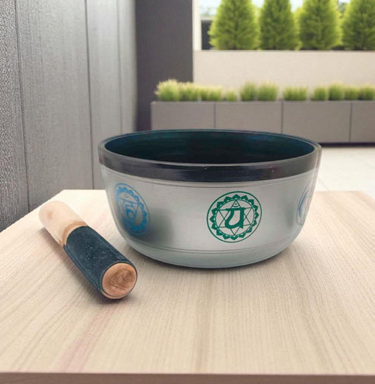 Cuenco Tibetano 4 Metales Color Dorado 7 Chakras (Incluye Mazo) VARIOS TAMAÑOS DISPONIBLE TODOMINERAL