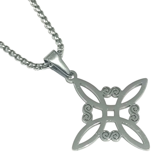Collar Nudo De Bruja En Acero Inoxidable TODOMINERAL