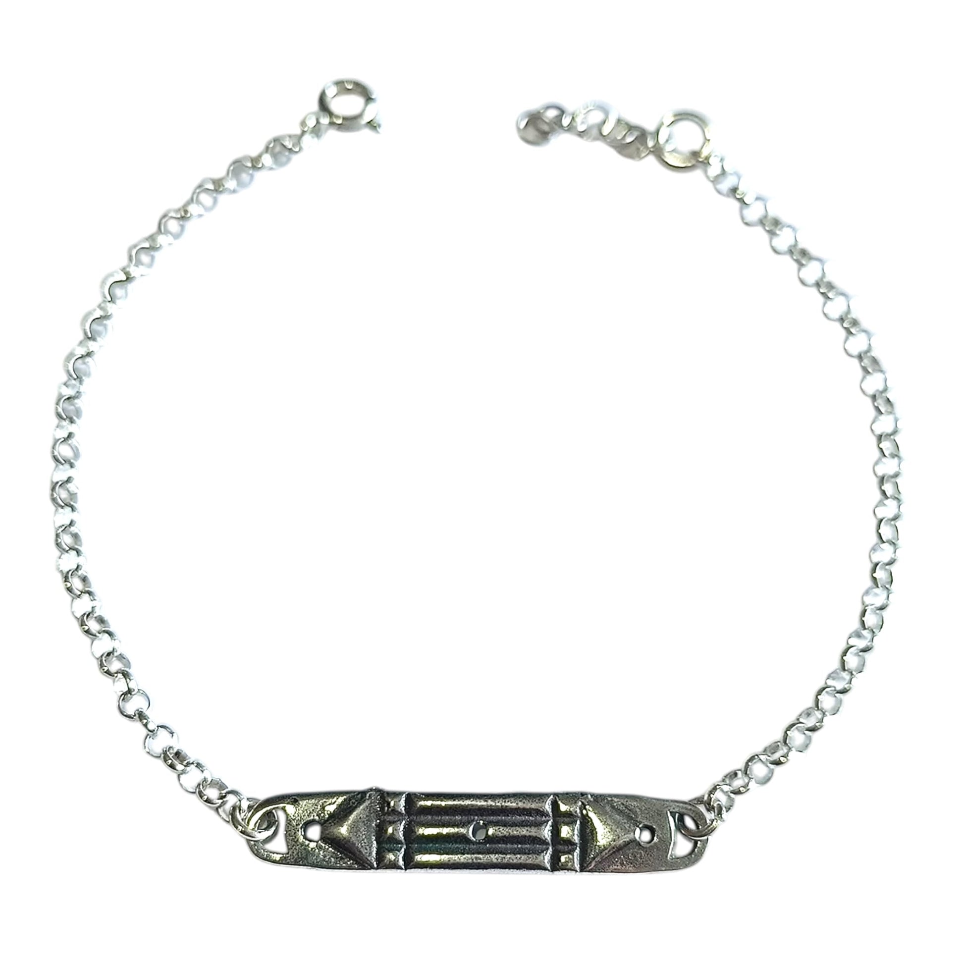 Pulsera Plata 925 Medalla Atlante 18 Cms TODOMINERAL