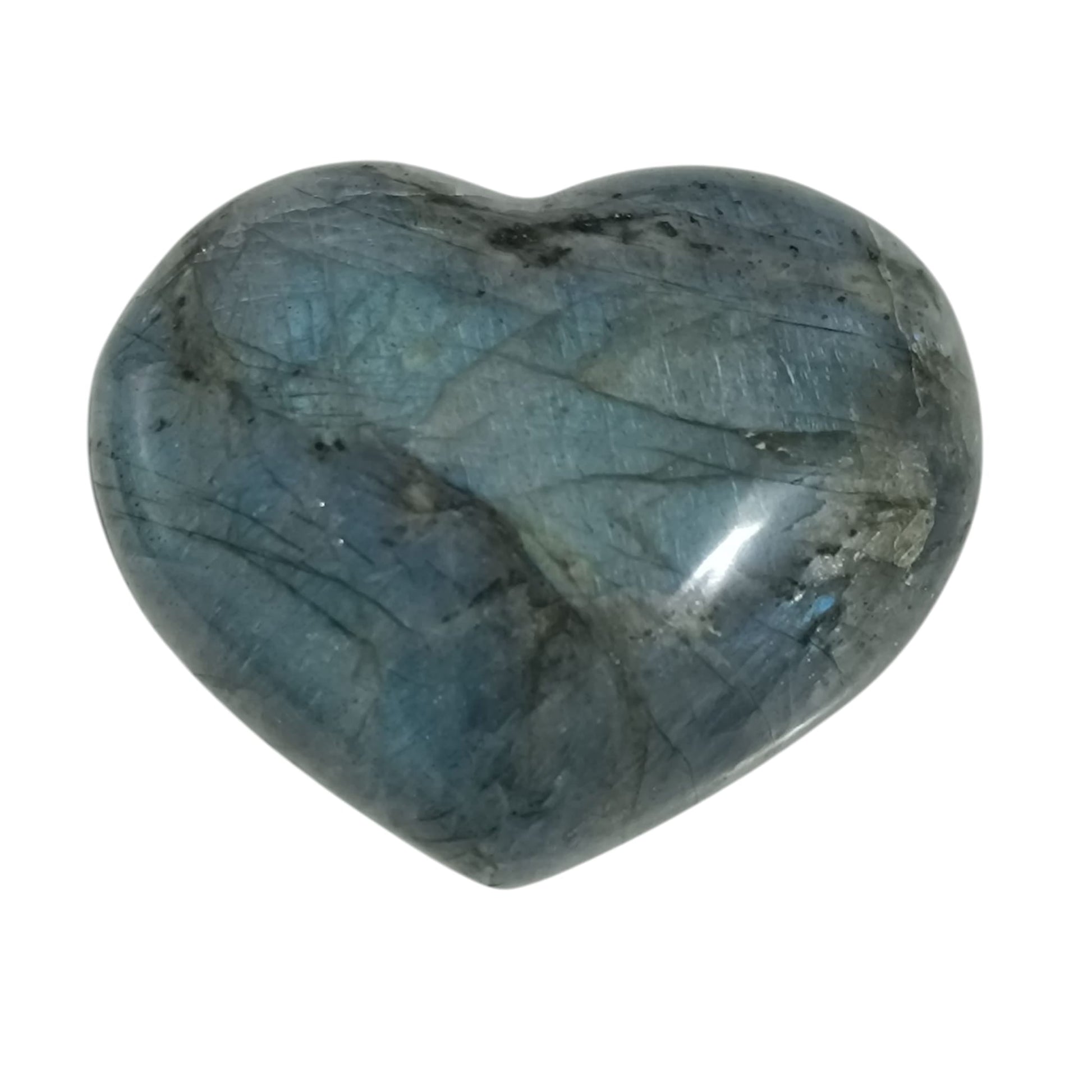 Pieza 140 gramos Labradorita En Forma De Corazón (pieza unica) 6 cms TODOMINERAL