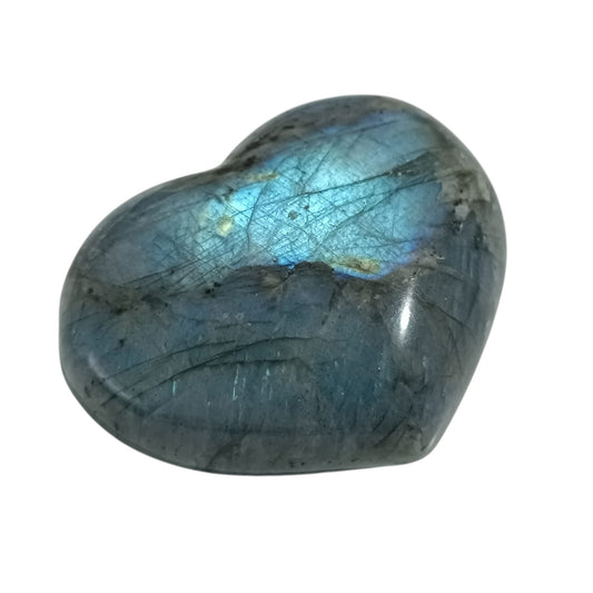 Pieza 140 gramos Labradorita En Forma De Corazón (pieza unica) 6 cms TODOMINERAL