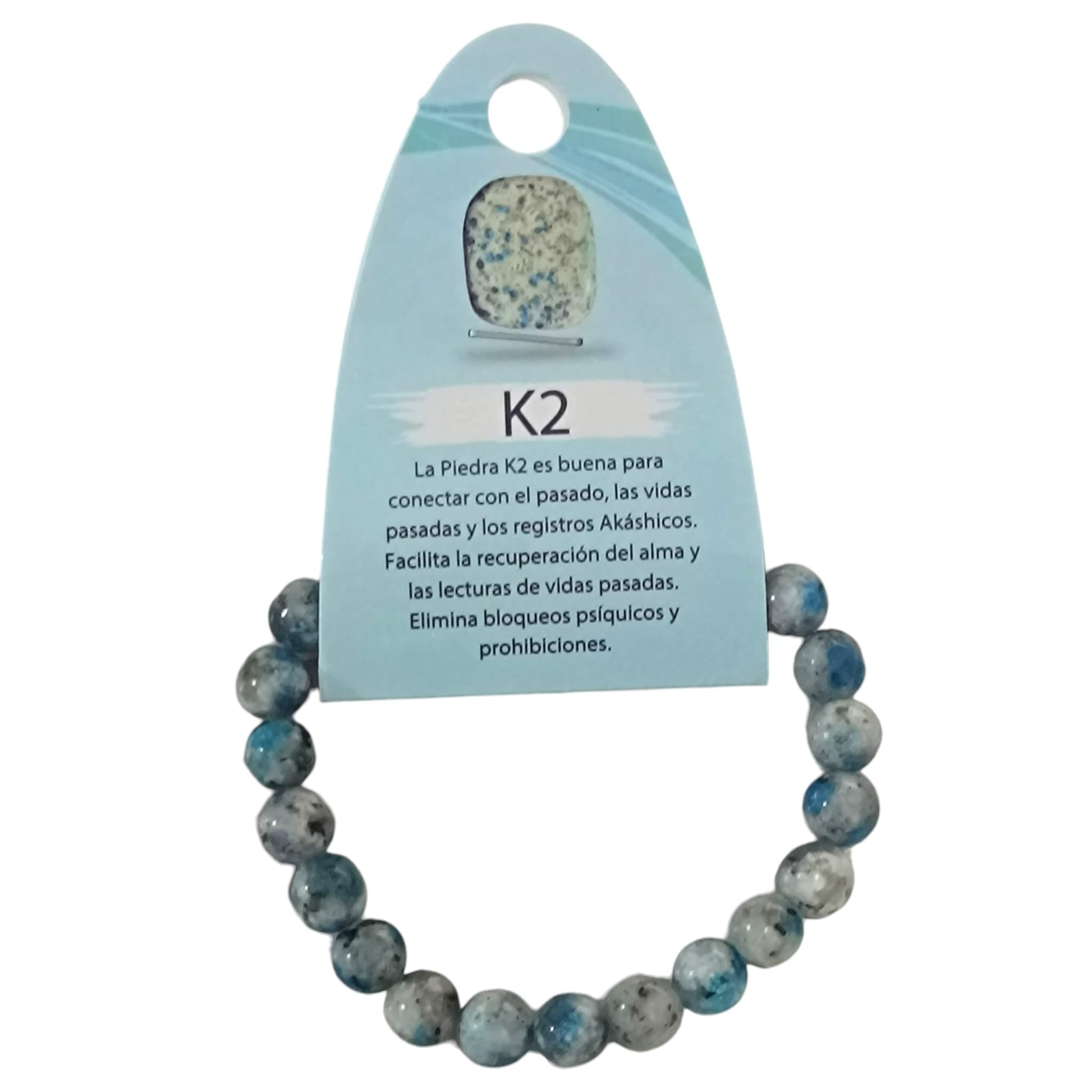 Pulsera Piedra K2 Natural (Elige El Tamaño De Bolas) PULSERAS MINERALES