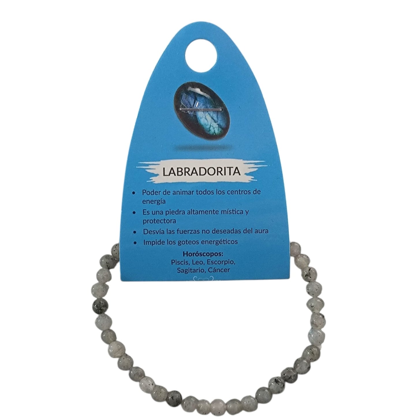 Pulsera 4 mm Piedra Natural Labradorita TODOMINERAL