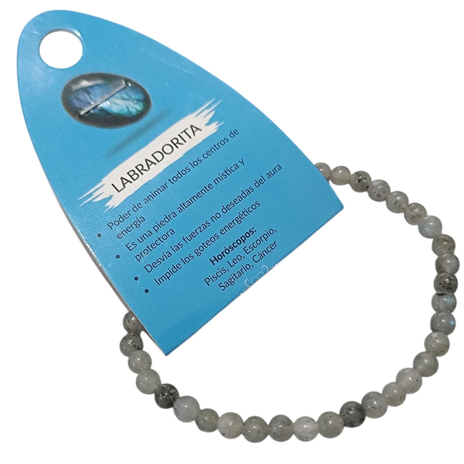 Pulsera 4 mm Piedra Natural Labradorita TODOMINERAL