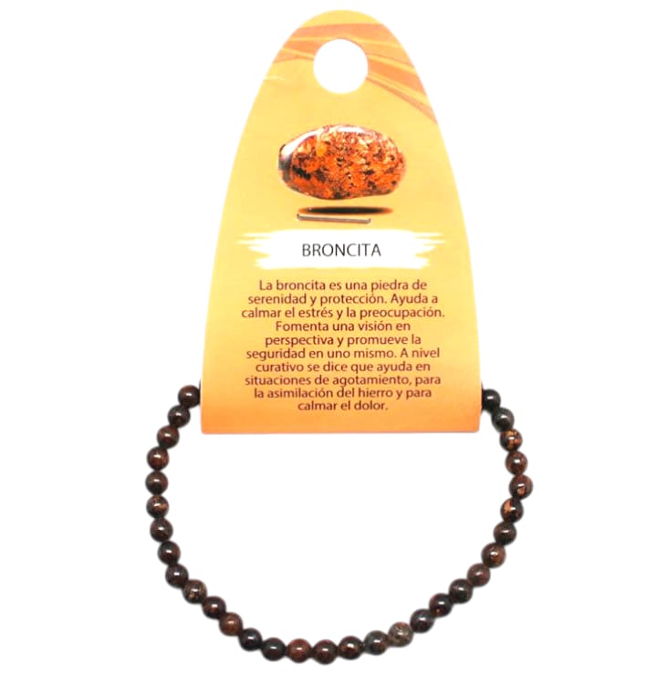 Pulsera Elastica Piedra Natural Broncita TODOMINERAL