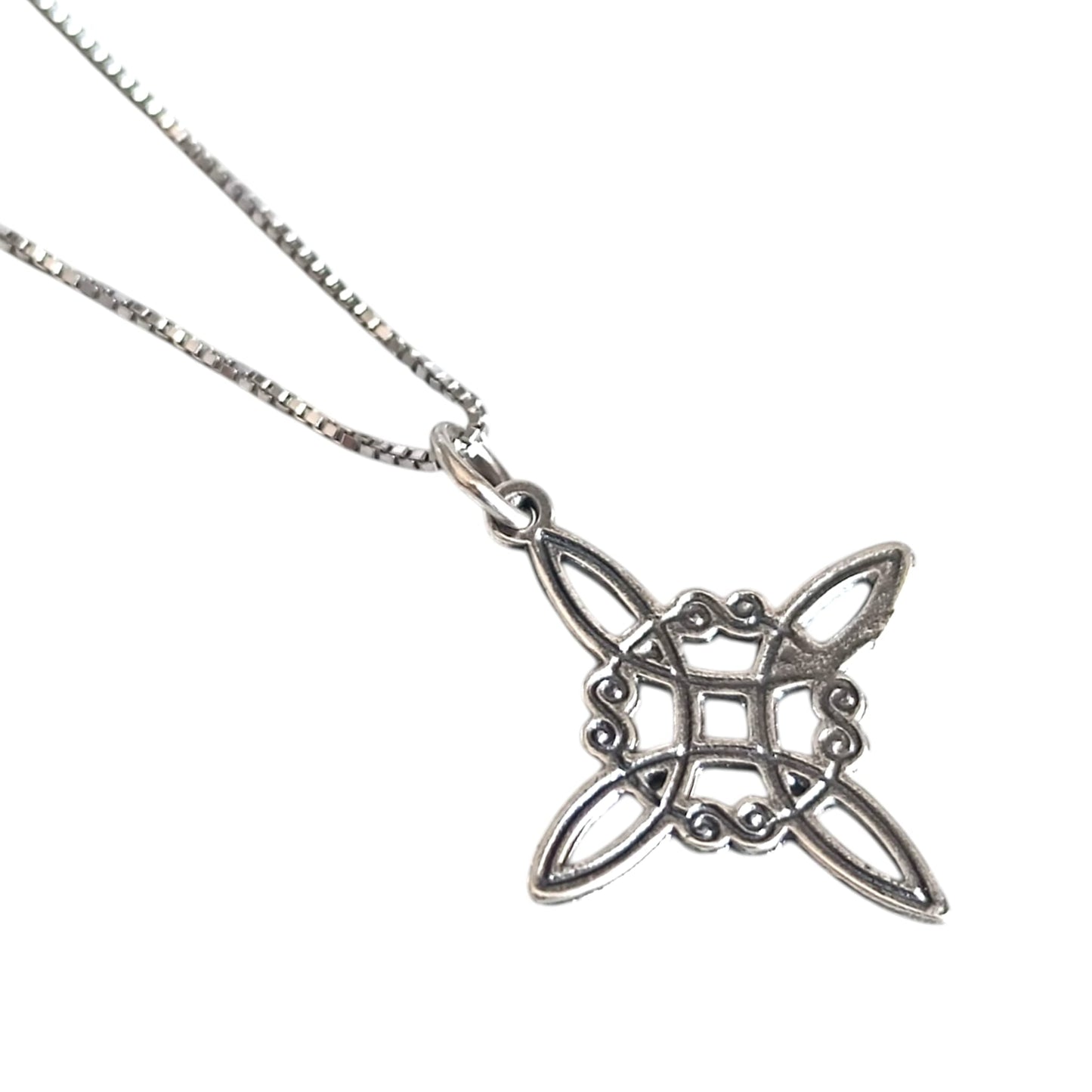 Collar Plata 925 Porteccion Nudo De Brujas 25 mm Con Cadena 45 Cms TODOMINERAL