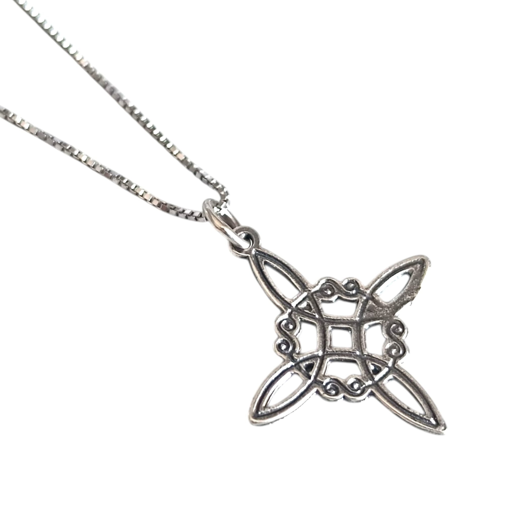 Collar Plata 925 Porteccion Nudo De Brujas 25 mm Con Cadena 45 Cms TODOMINERAL