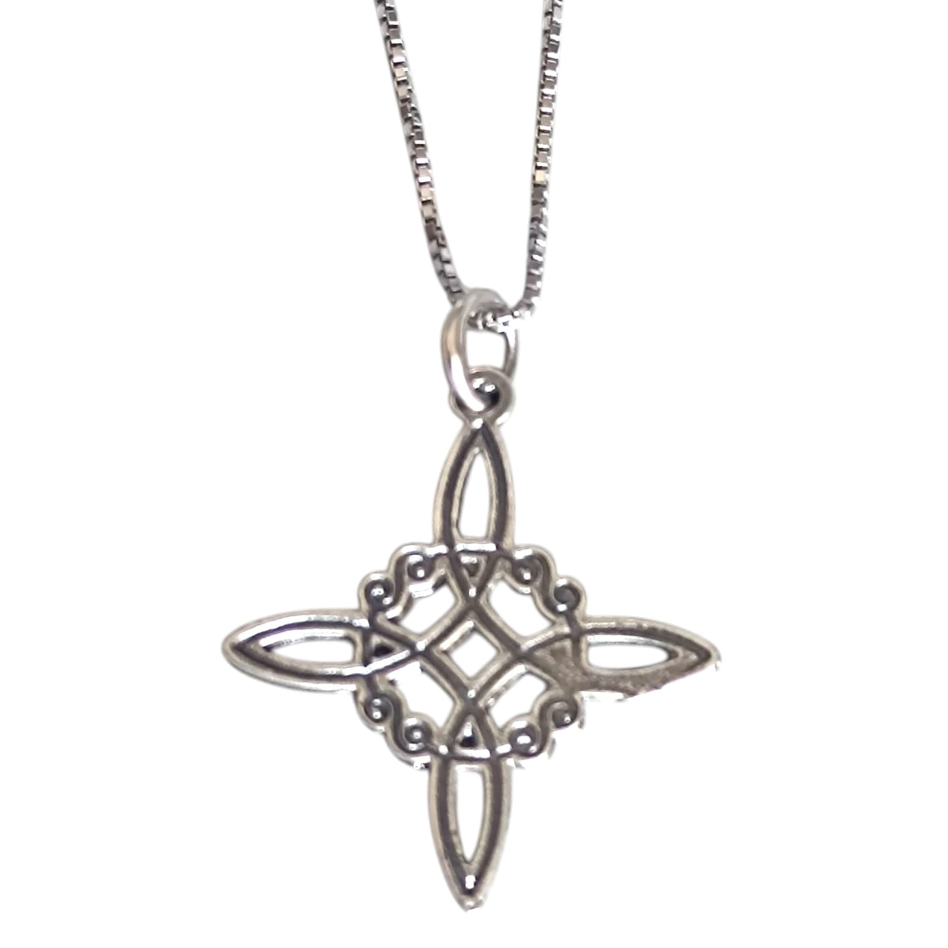 Collar Plata 925 Porteccion Nudo De Brujas 25 mm Con Cadena 45 Cms TODOMINERAL