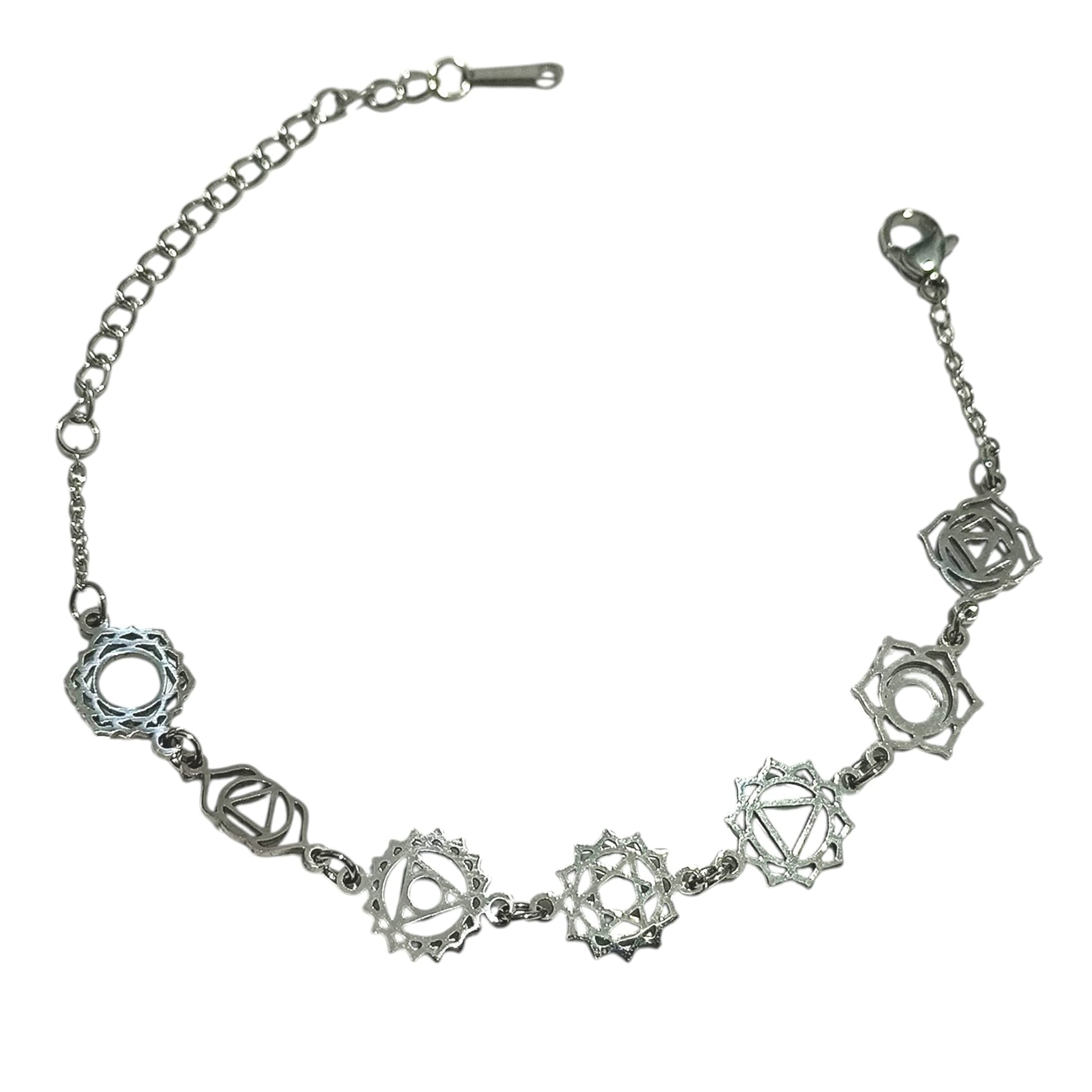 Pulsera Acero Simbolos 7 Chakras PULSERA ACERO