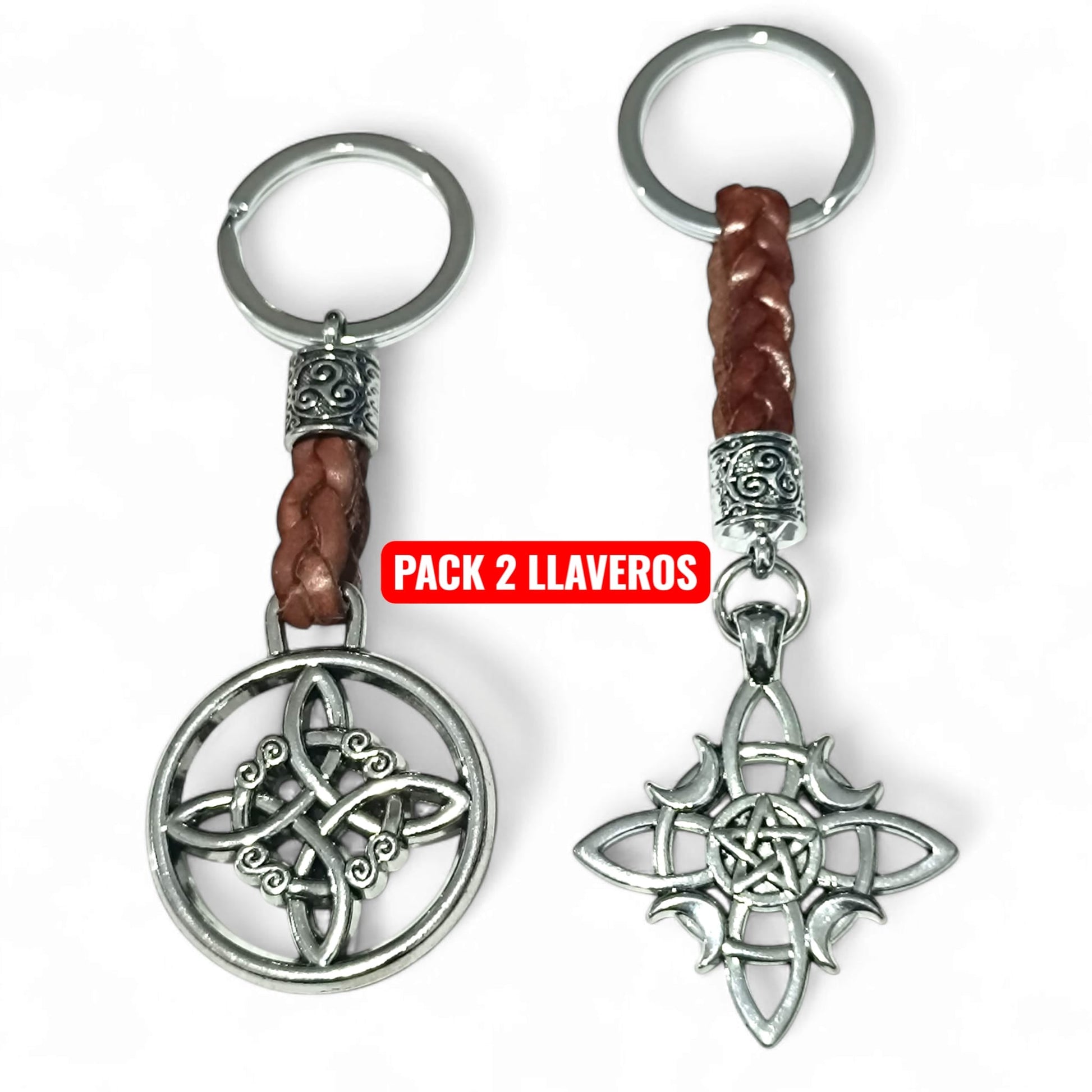 Llavero Metal Nudo De Bruja  ELIGE TU MODELO TODOMINERAL